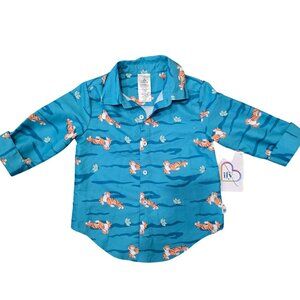Disney NWT Aladdin Tigger Boys Button-Down Shirt size 5. disney vacation shirt